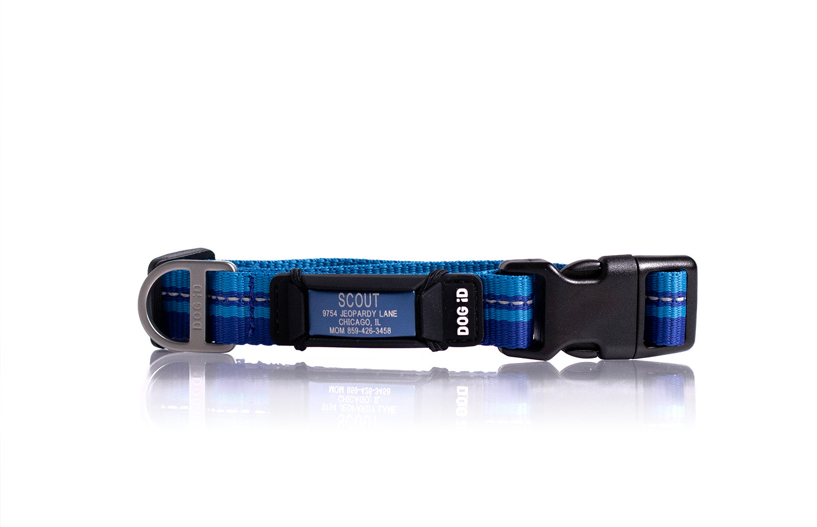 Replacement Rock Solid Collar ID 1 ID Small Sapphire Blue