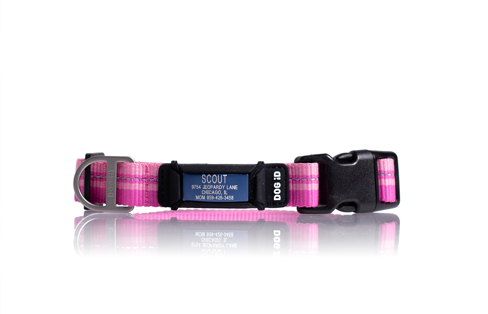 Replacement Rock Solid Collar ID 1 ID Small Sapphire Pink