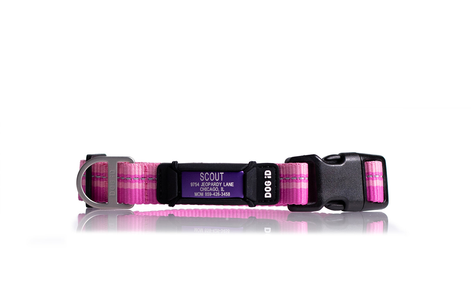 Replacement Rock Solid Collar ID 1 ID Small Amethyst Pink