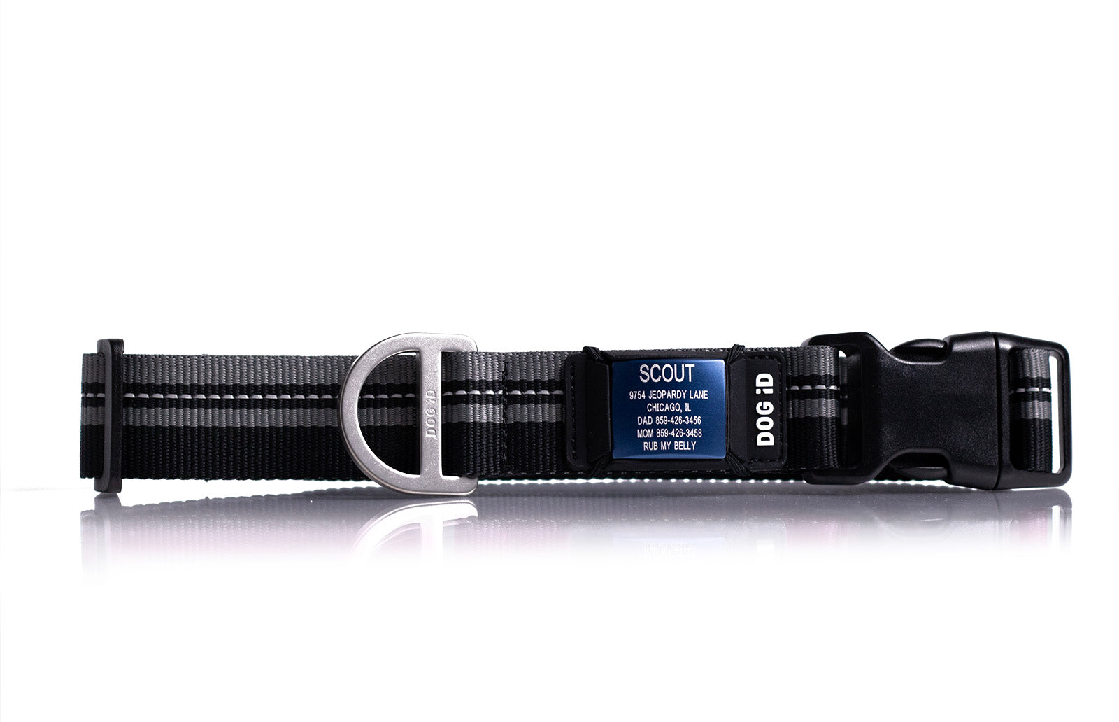 Replacement Rock Solid Collar ID 1 ID X-Large Sapphire Black