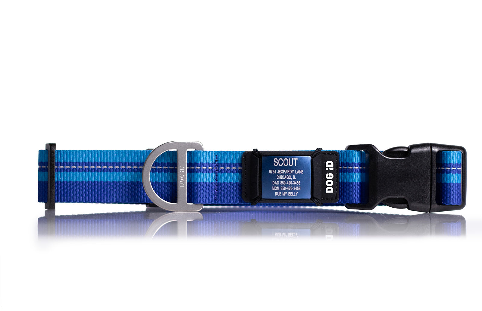 Replacement Rock Solid Collar ID 1 ID X-Large Sapphire Blue