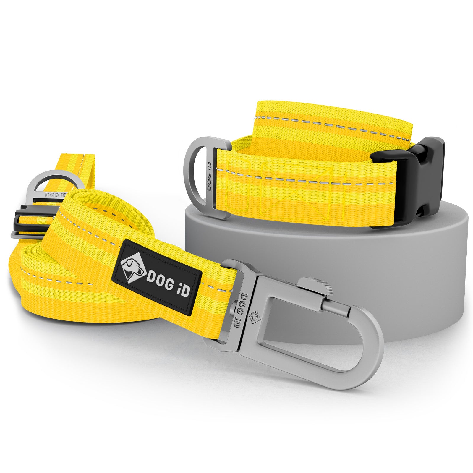 Collar + Leash Yellow Medium/Large