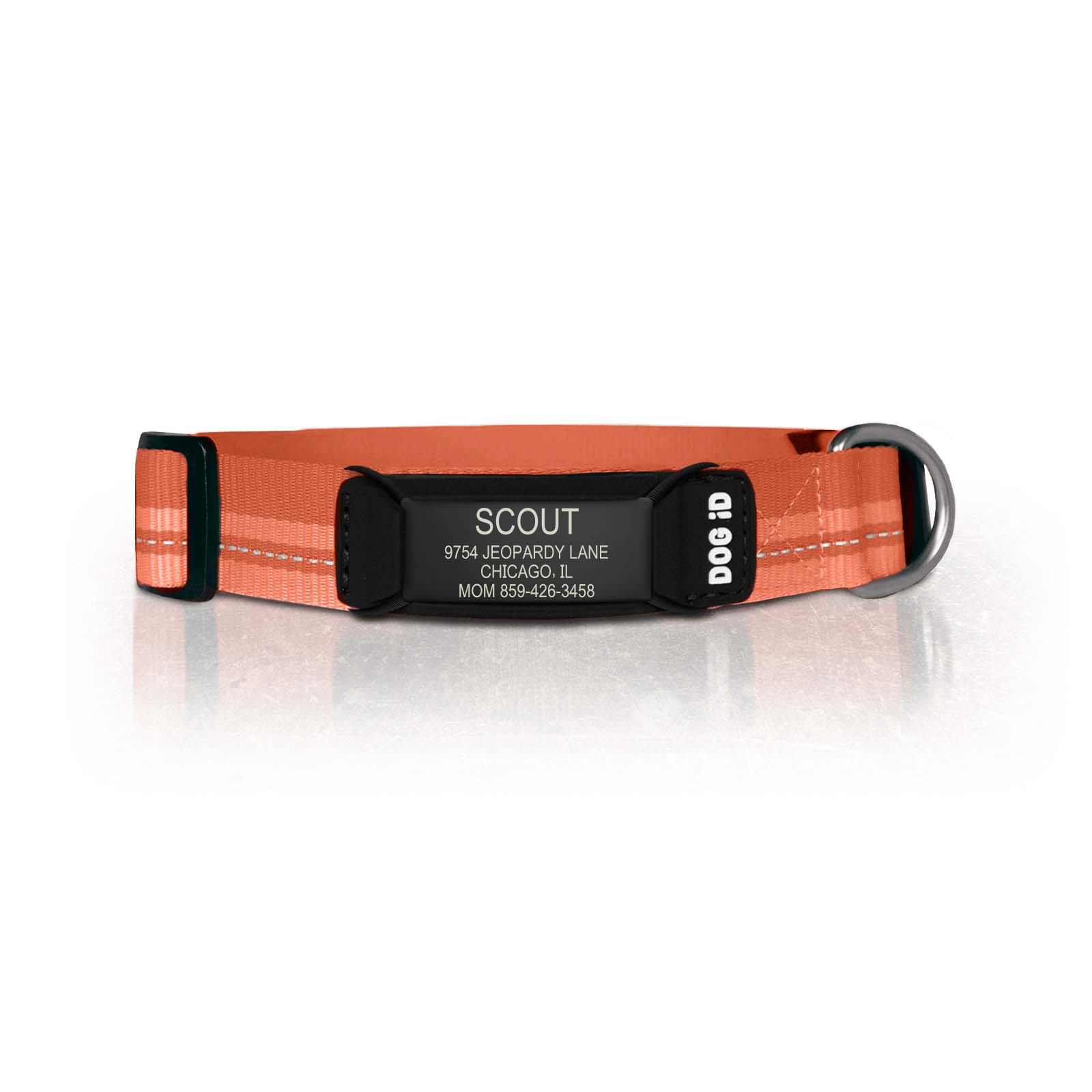 Rock Solid Collar ID 1 ID Small Graphite Terra Cotta