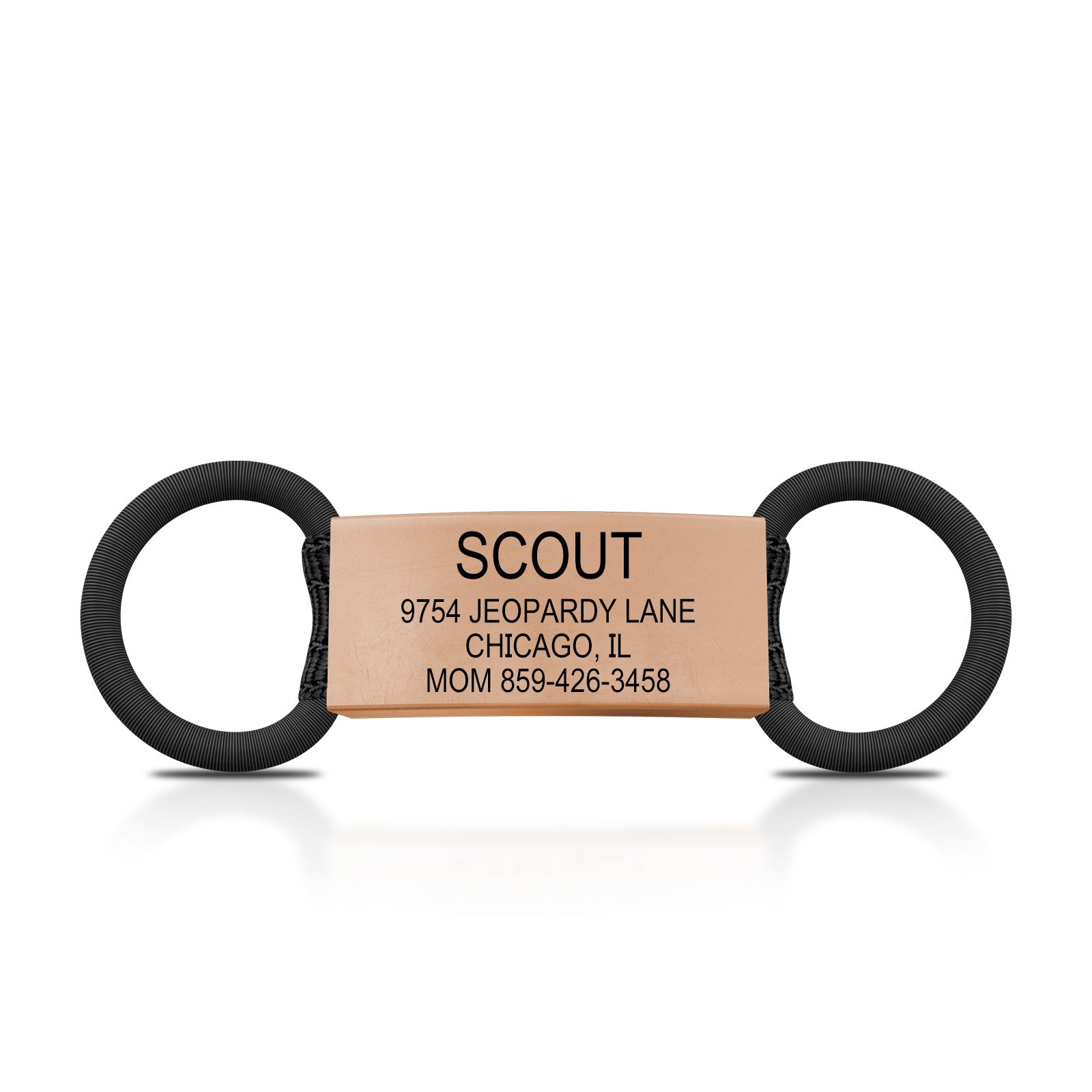 Replacement Dog ID 1 ID Rose Gold Small