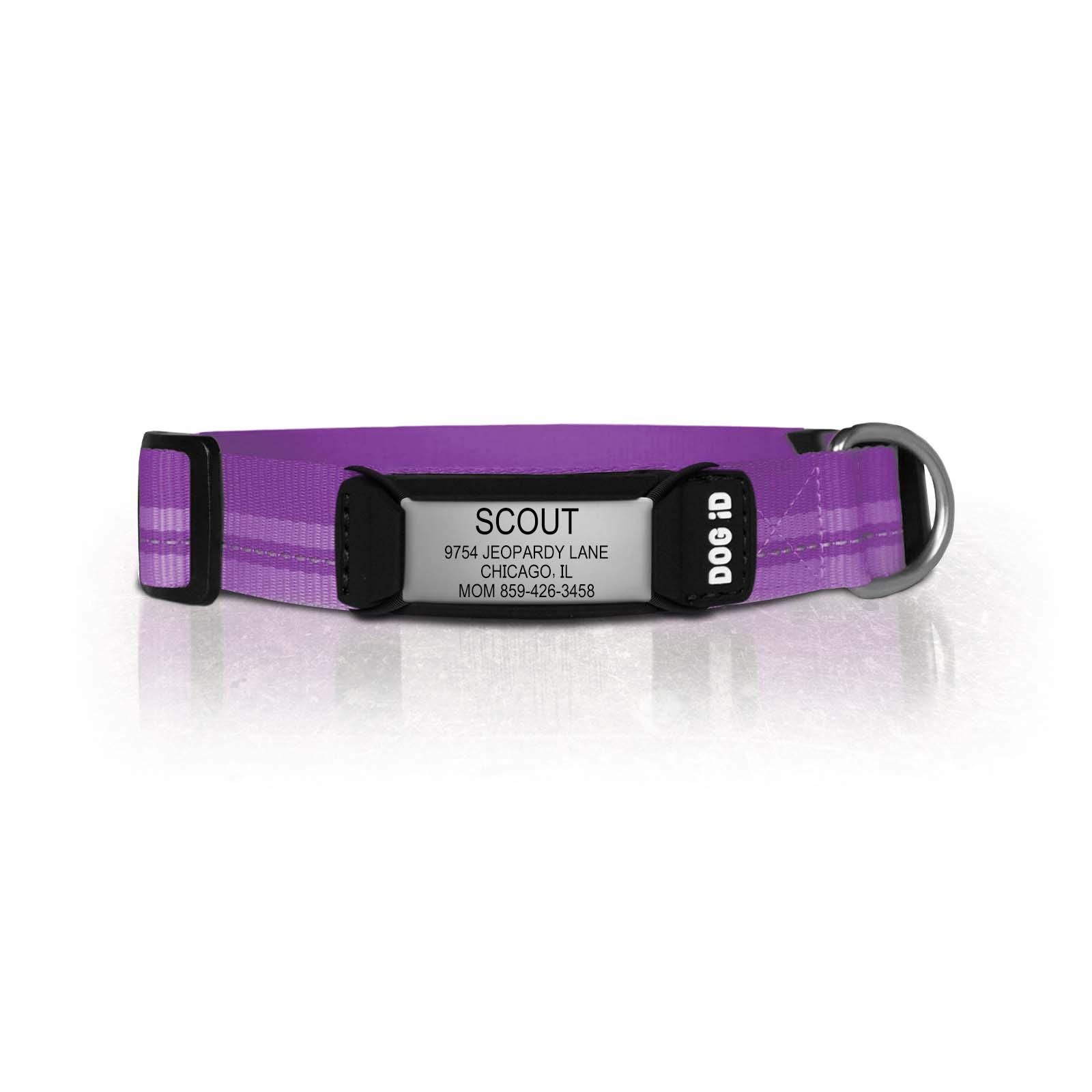 Rock Solid Collar ID 1 ID Small Slate Violet