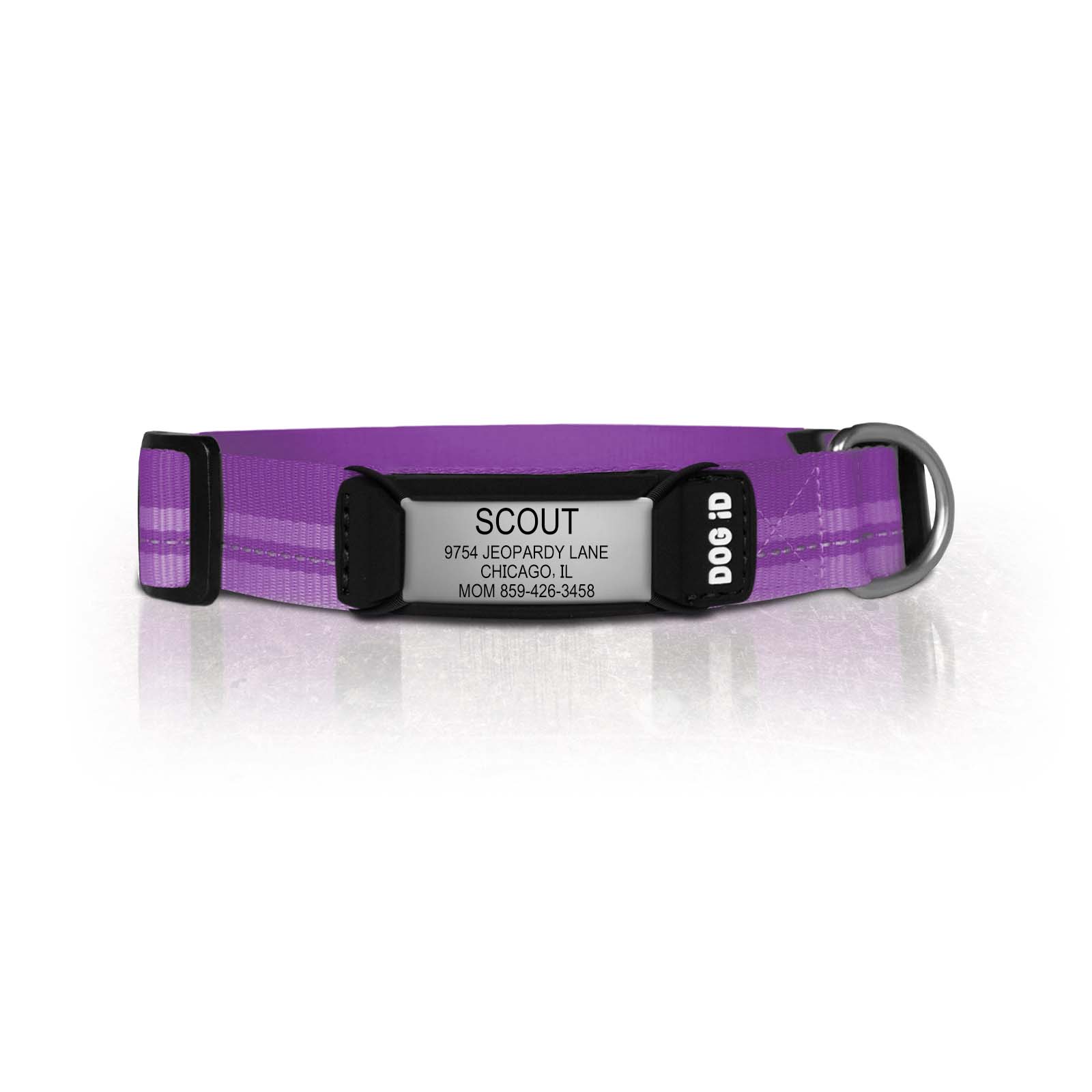 Rock Solid Collar ID ID Small Slate Violet