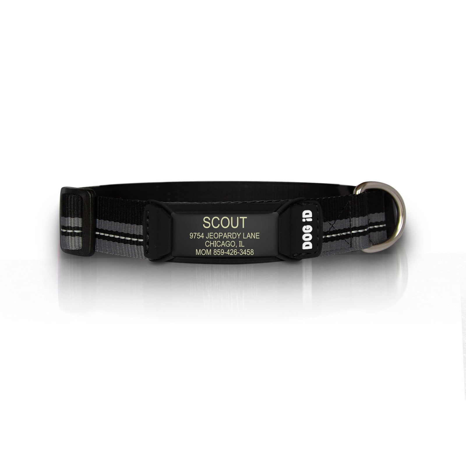 Rock Solid Collar ID 1 ID Small Graphite Black