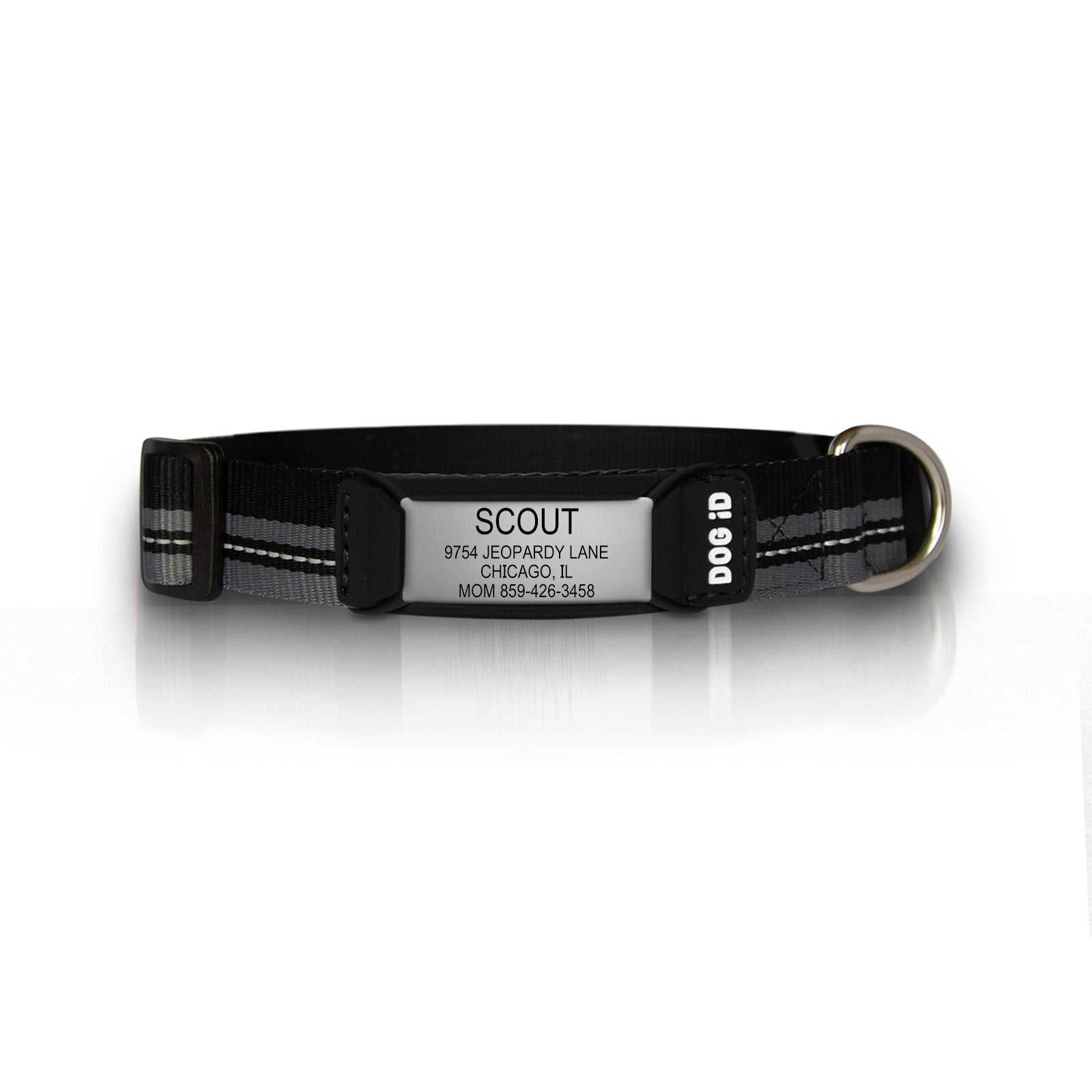 Rock Solid Collar ID ID Small Slate Black