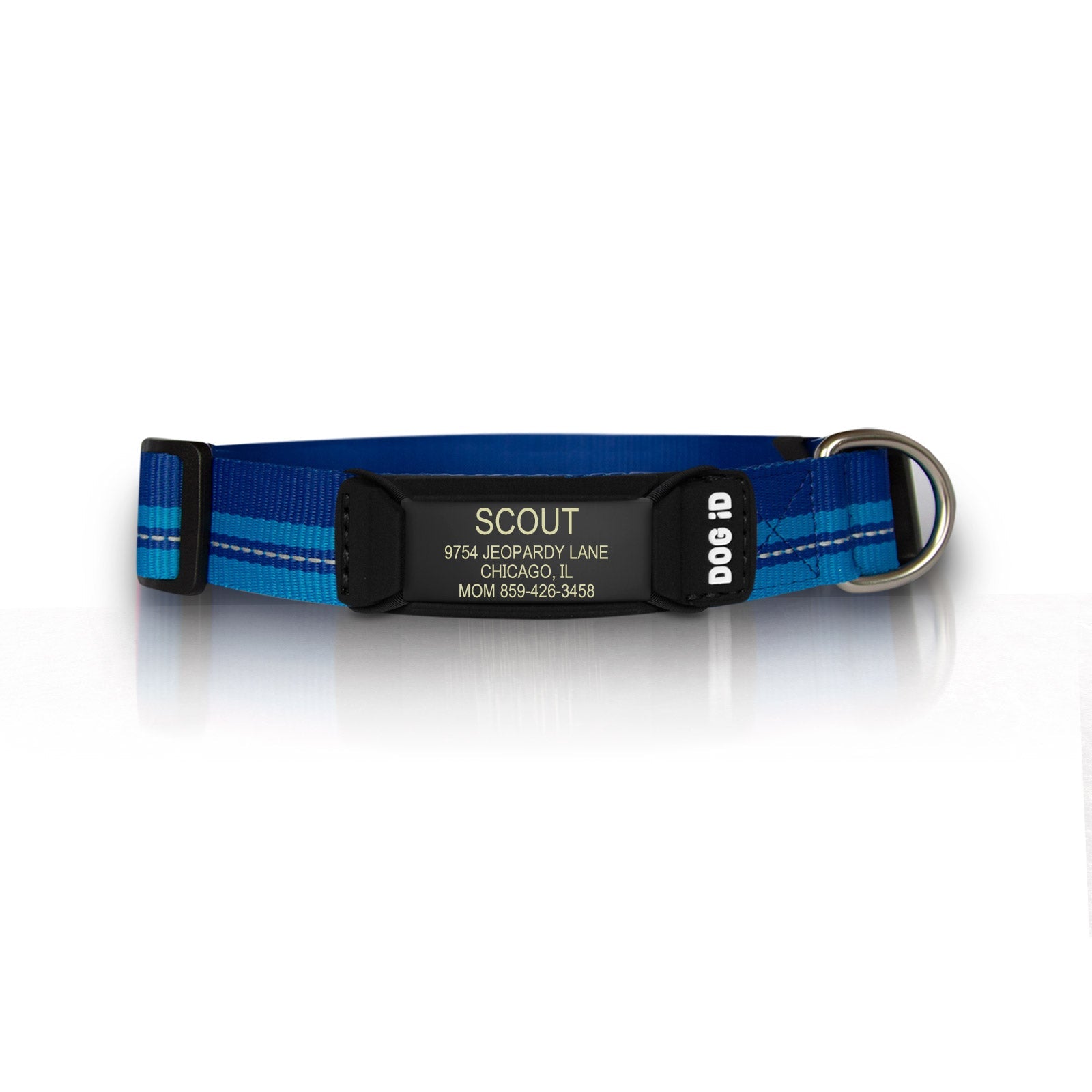 Rock Solid Collar ID ID Small Graphite Blue