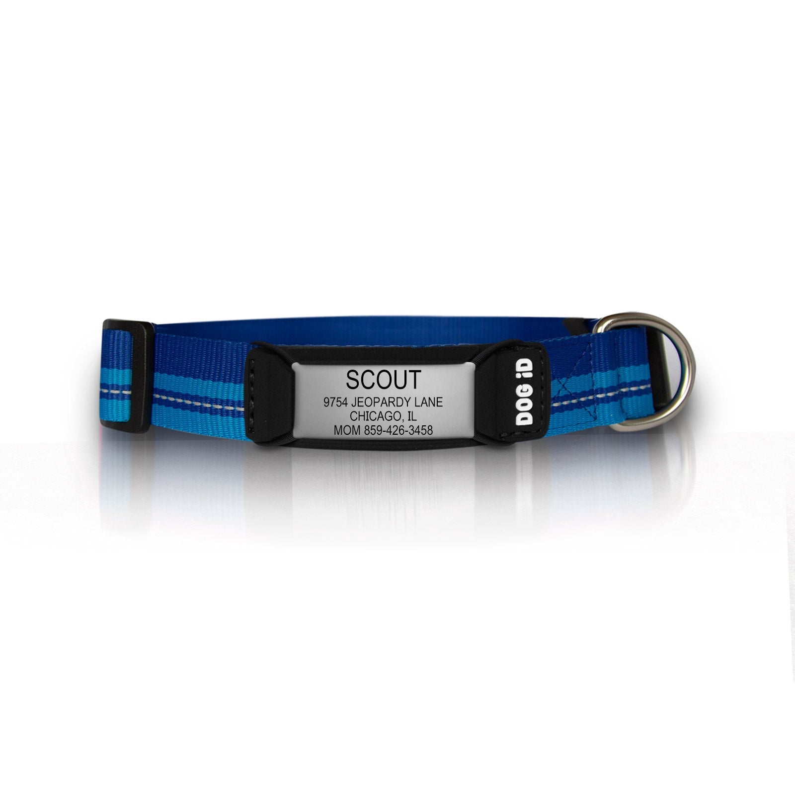 Rock Solid Collar ID ID Small Slate Blue