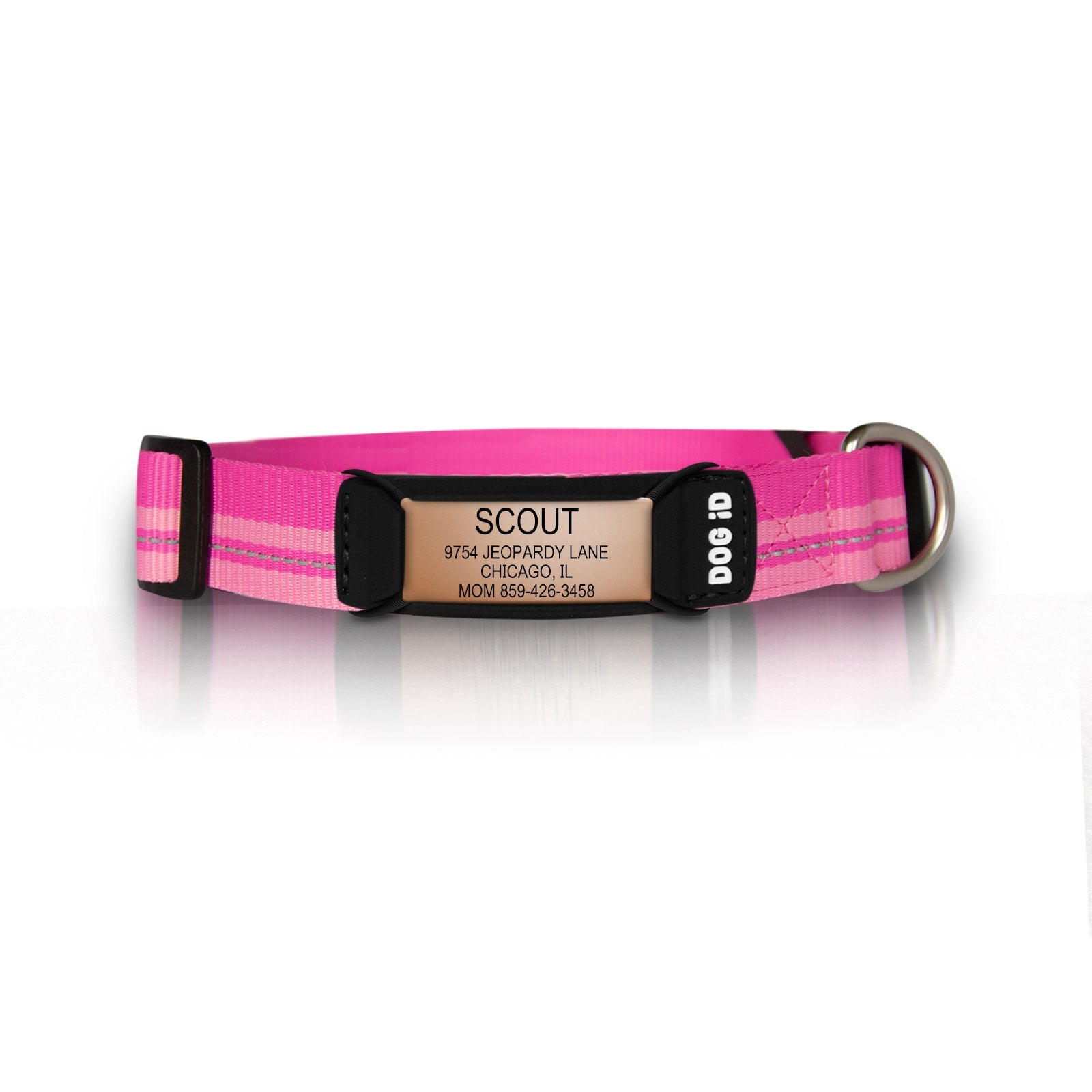 Replacement Rock Solid Collar ID 1 ID Small Rose Gold Pink