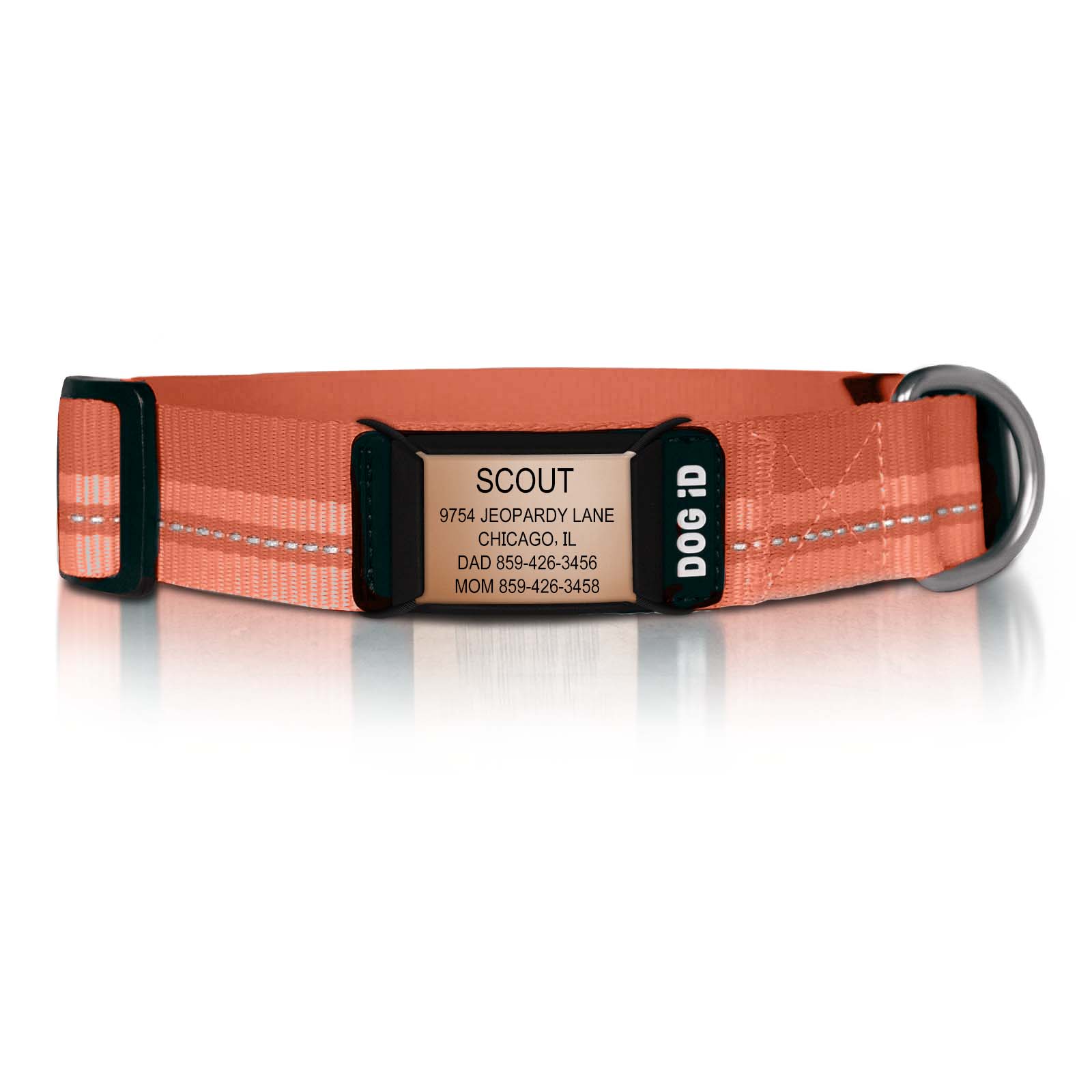 Replacement Rock Solid Collar ID 1 ID Med/Large Rose Gold Terra Cotta