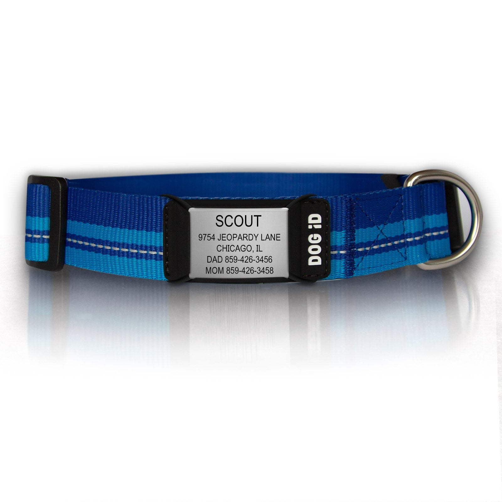Rock Solid Collar ID 1 ID Med/Large Slate Blue