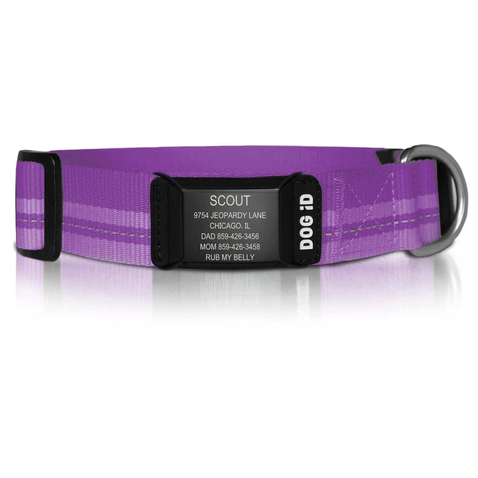 Rock Solid Collar ID 1 ID X-Large Graphite Violet