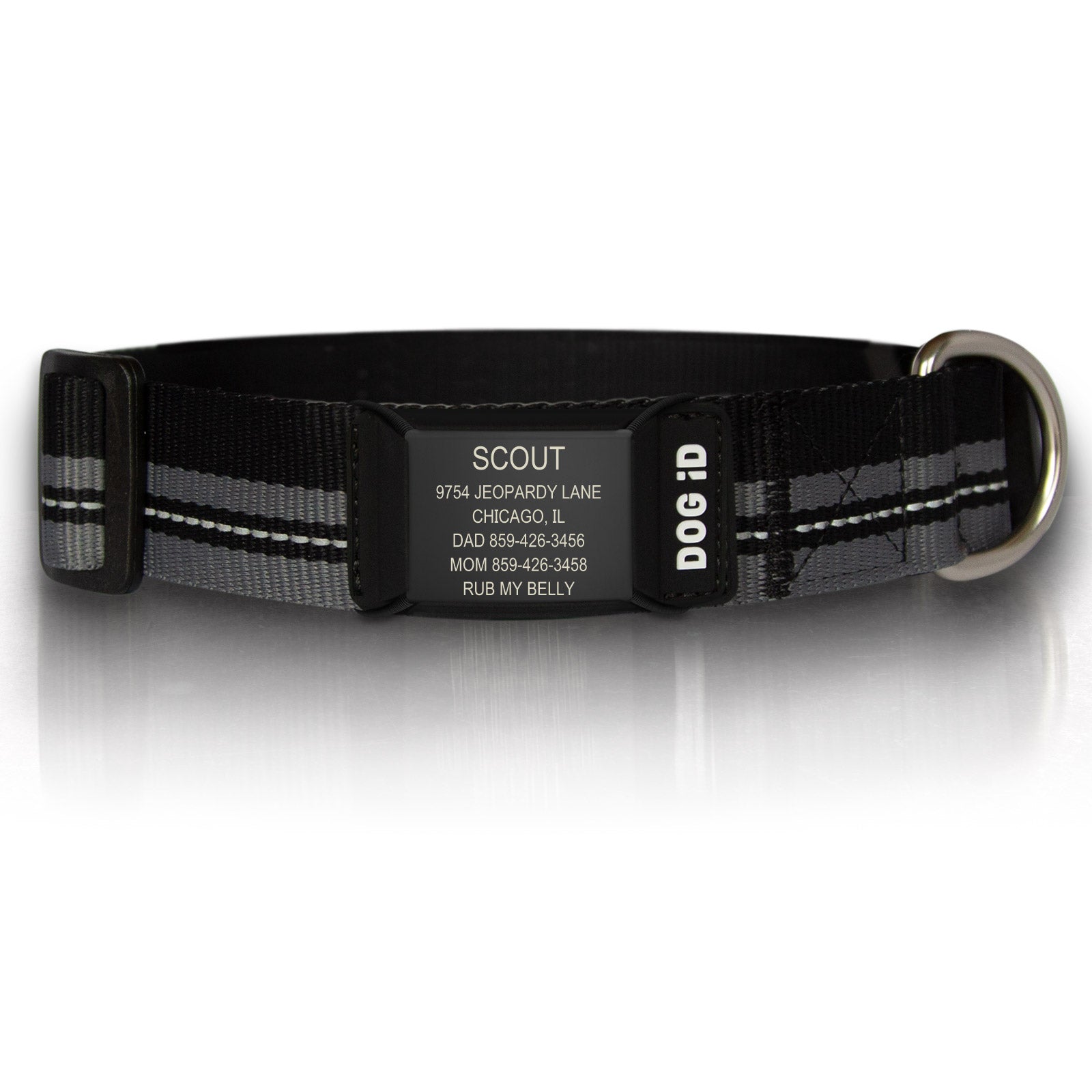 Rock Solid Collar ID 1 ID X-Large Graphite Black