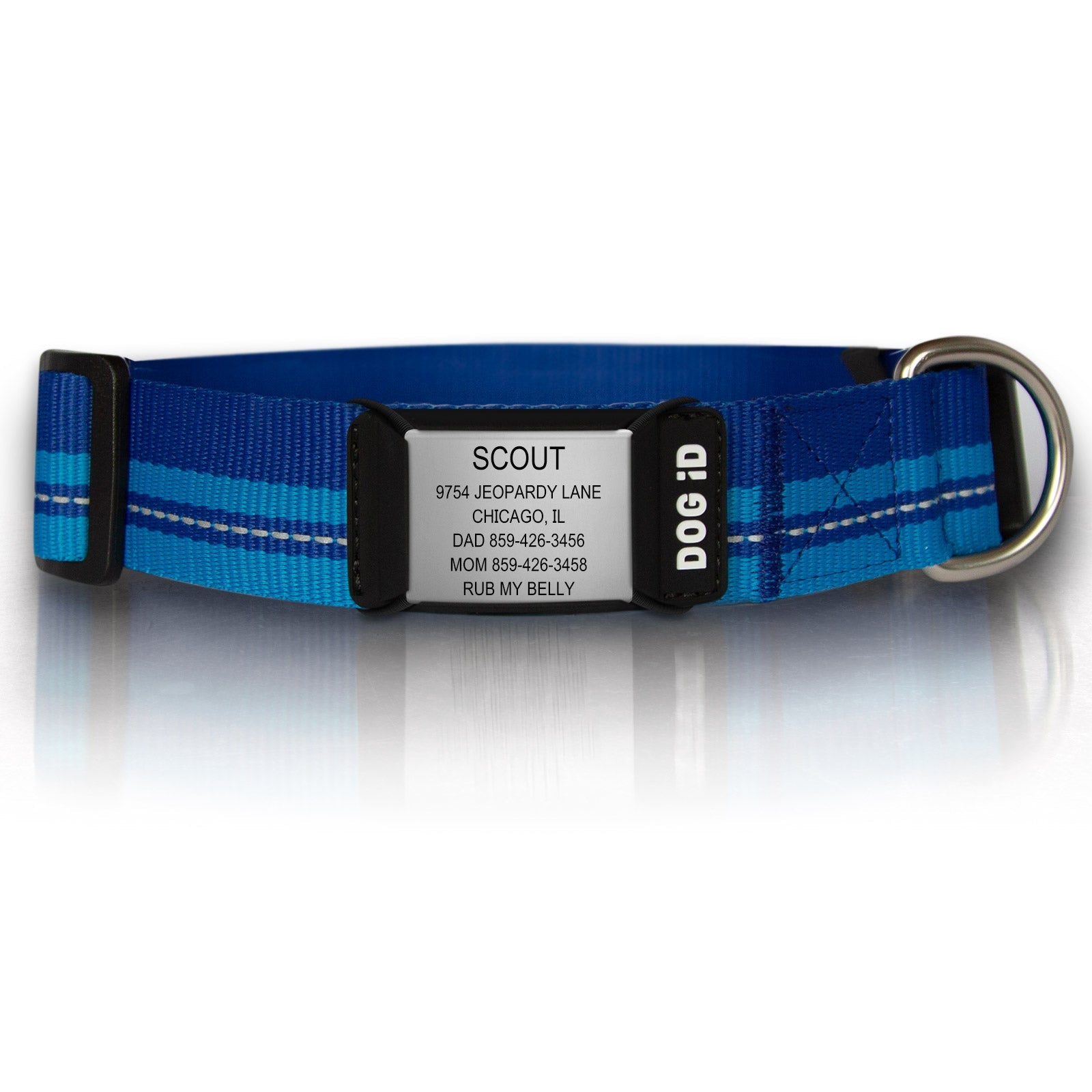 Rock Solid Collar ID 1 ID X-Large Slate Blue