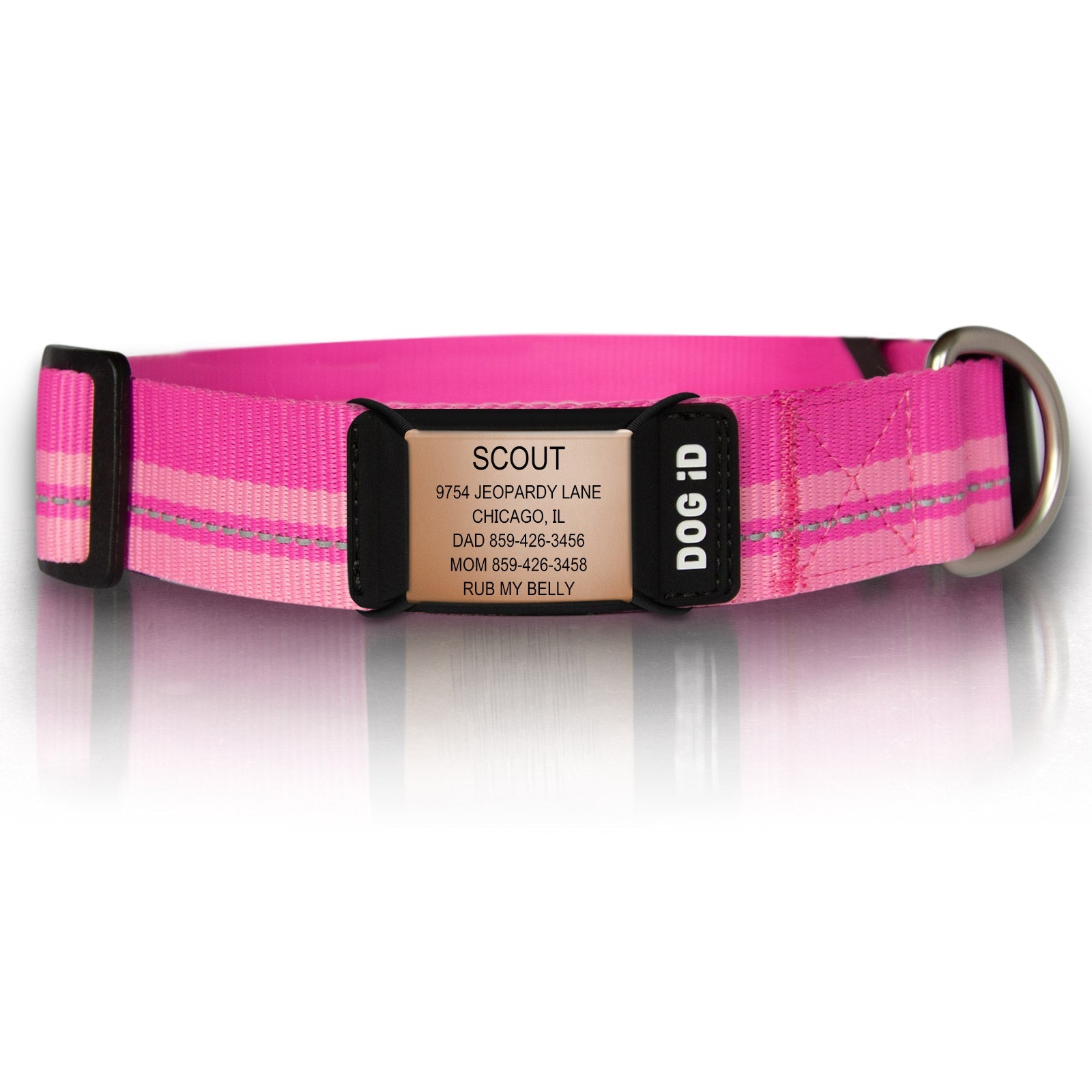 Replacement Rock Solid Collar ID 1 ID X-Large Rose Gold Pink