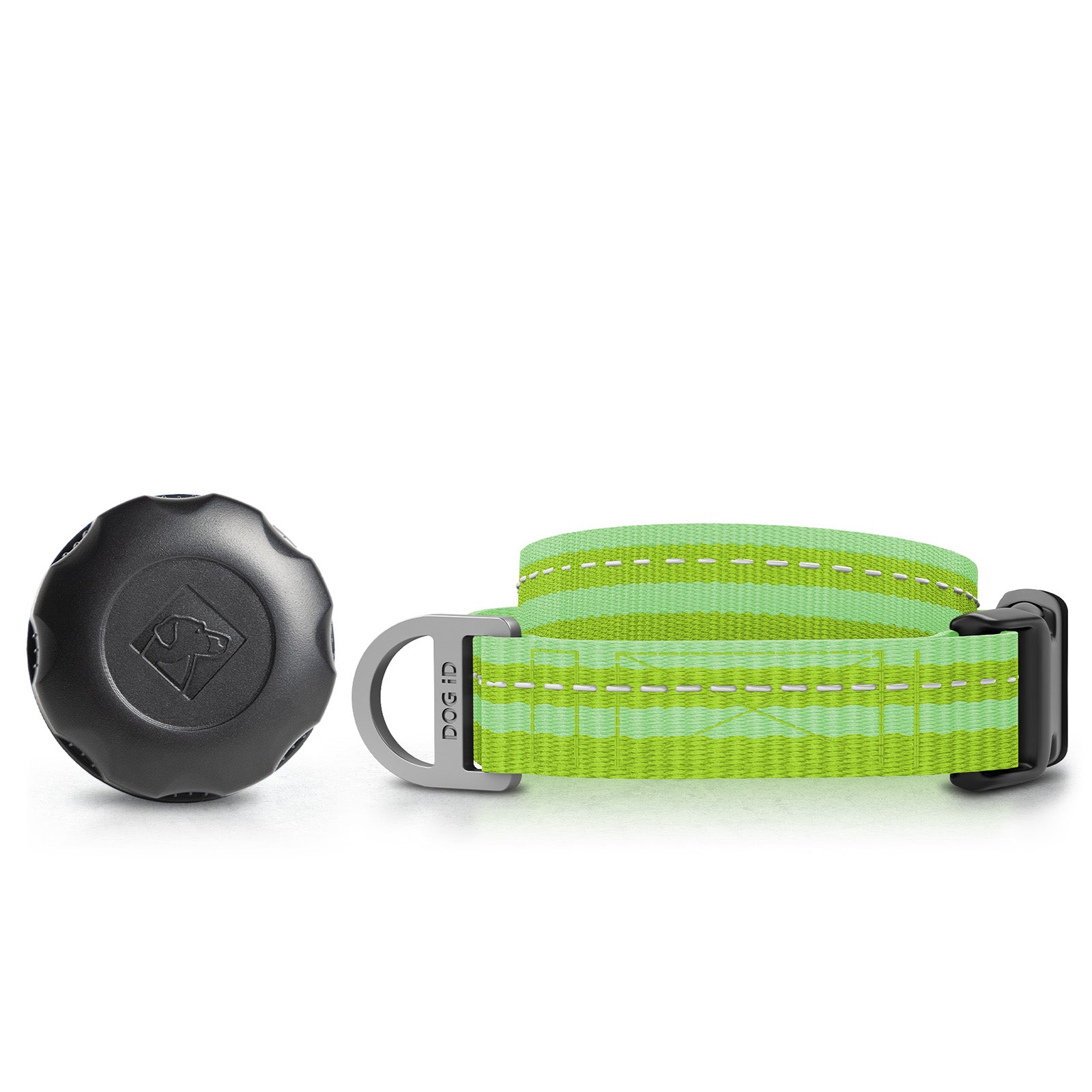 AirTag Holder + Collar Part Hi-Viz Green Small