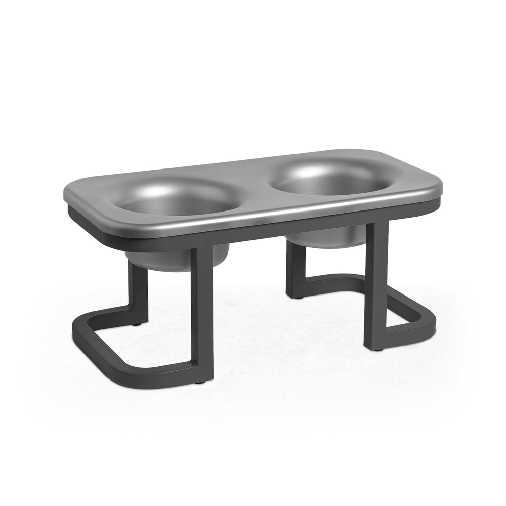 Graphite Button Components Better Bowl | Elevated Stainless Steel Dog Bowl | DOG iD