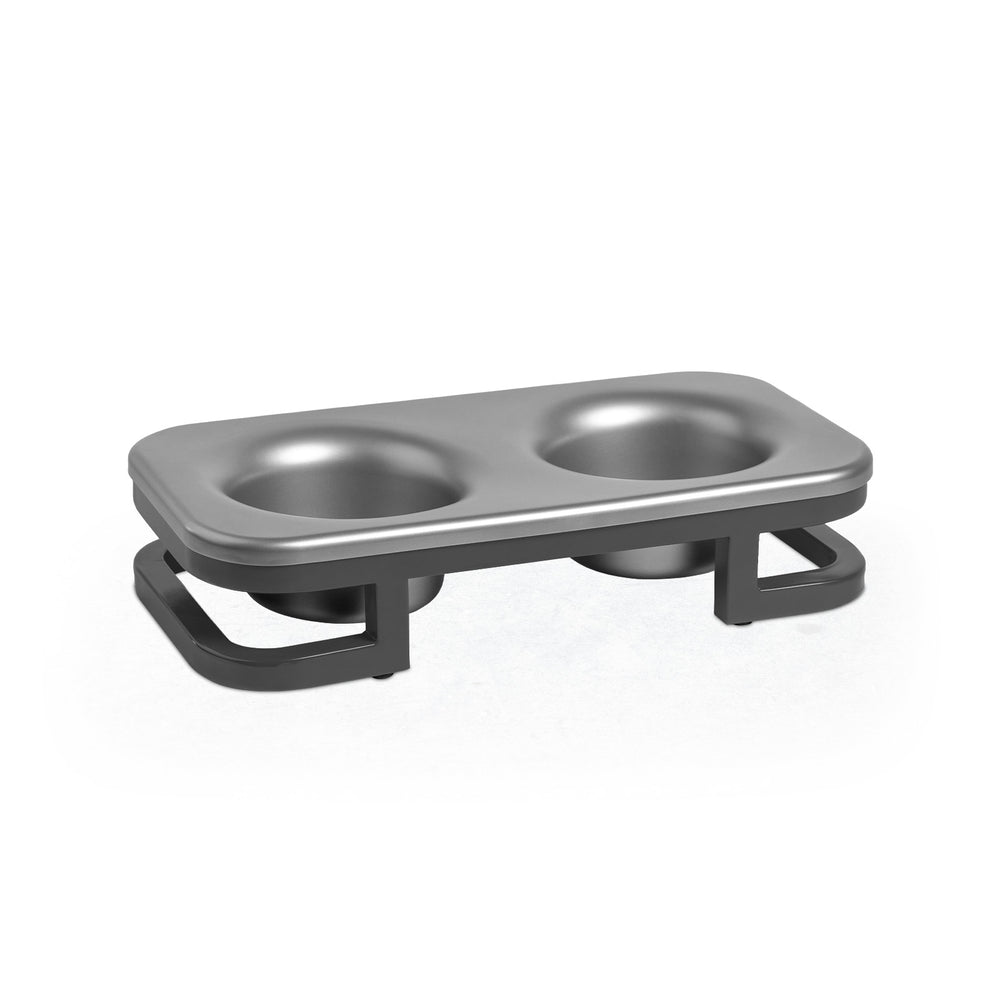 Graphite Button Components Better Bowl | Elevated Stainless Steel Dog Bowl | DOG iD
