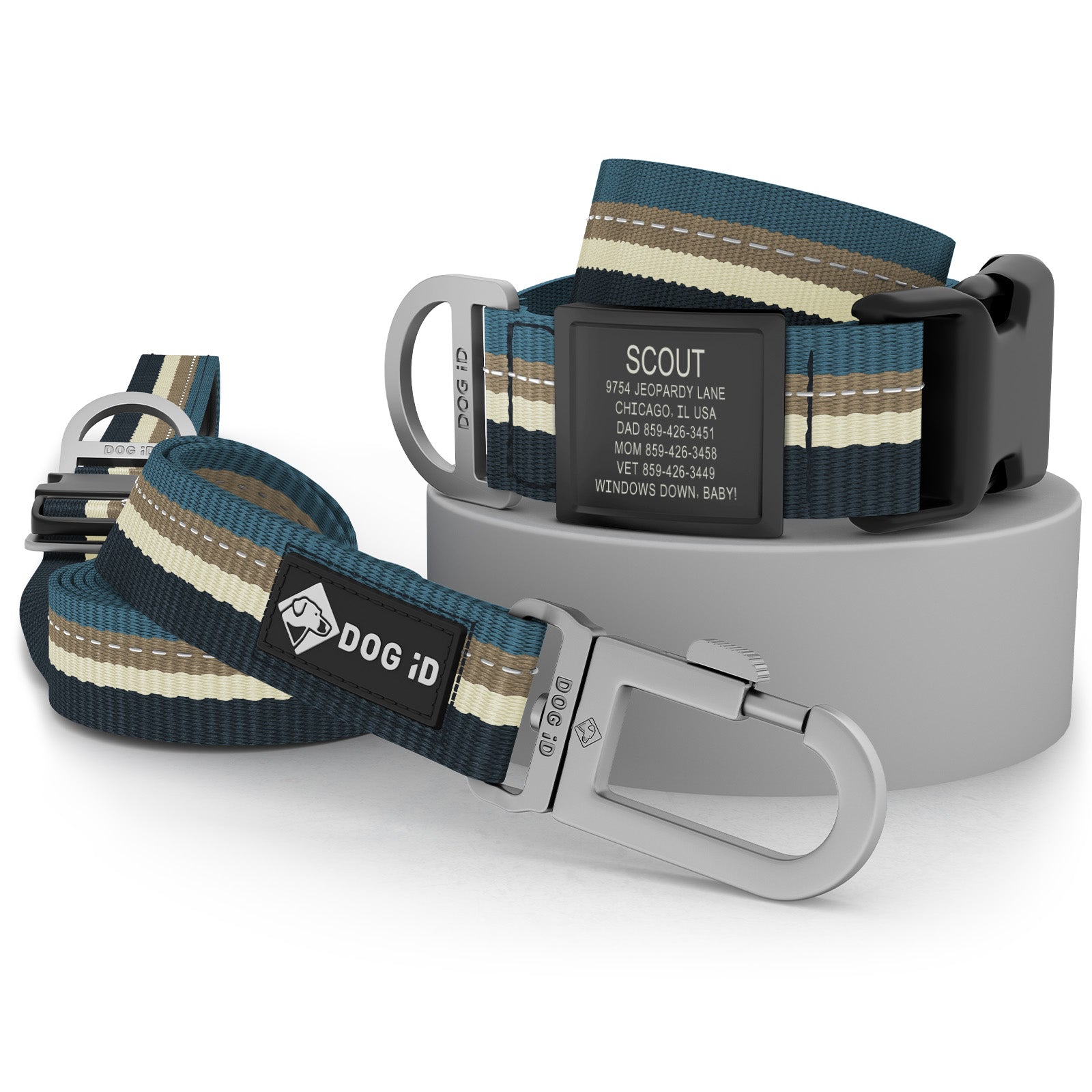 Collar + ID + Leash