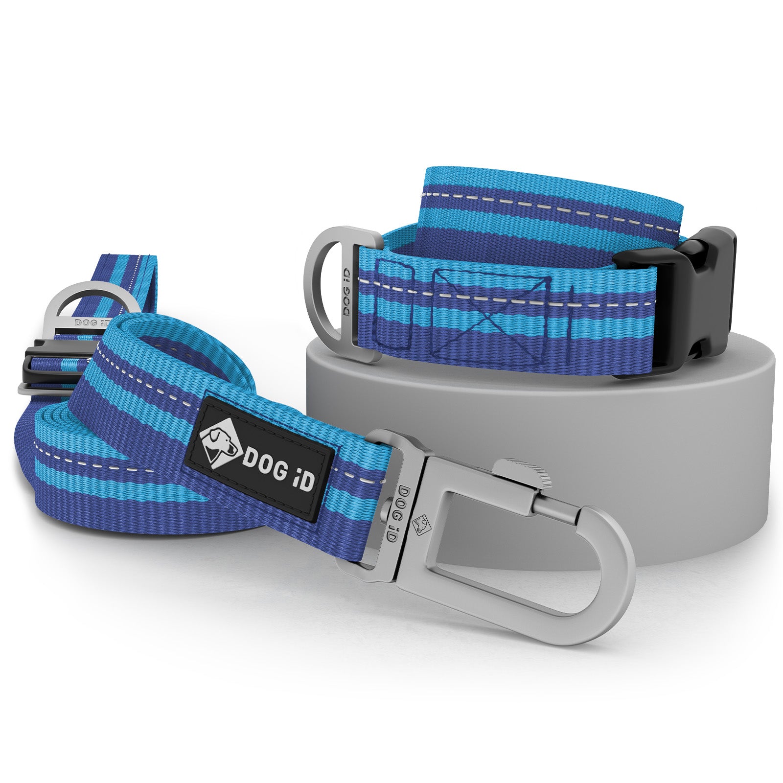 Collar + Leash Blue Medium/Large