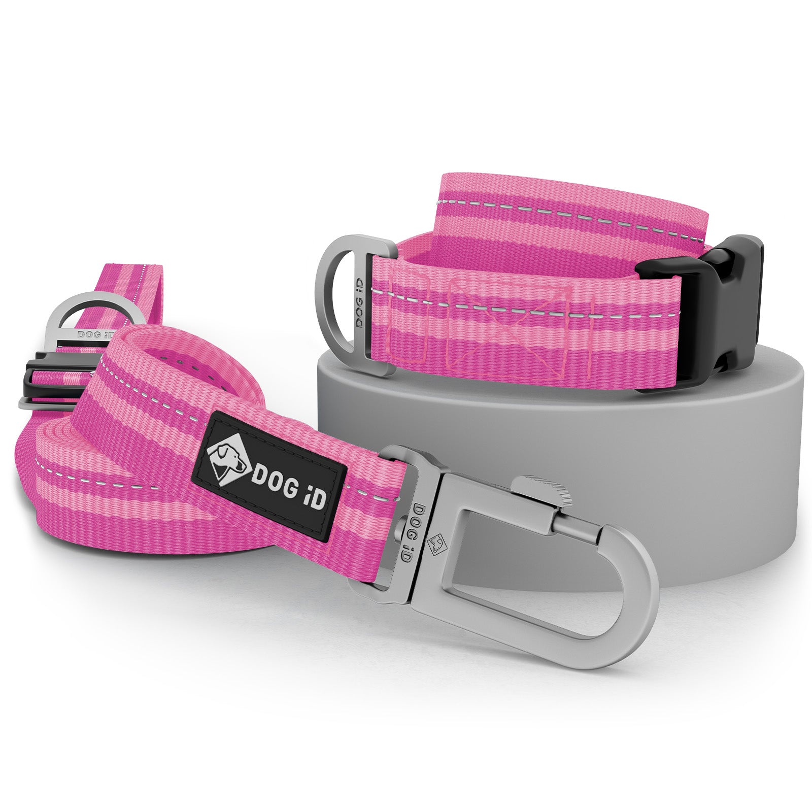 Collar + Leash Pink Medium/Large