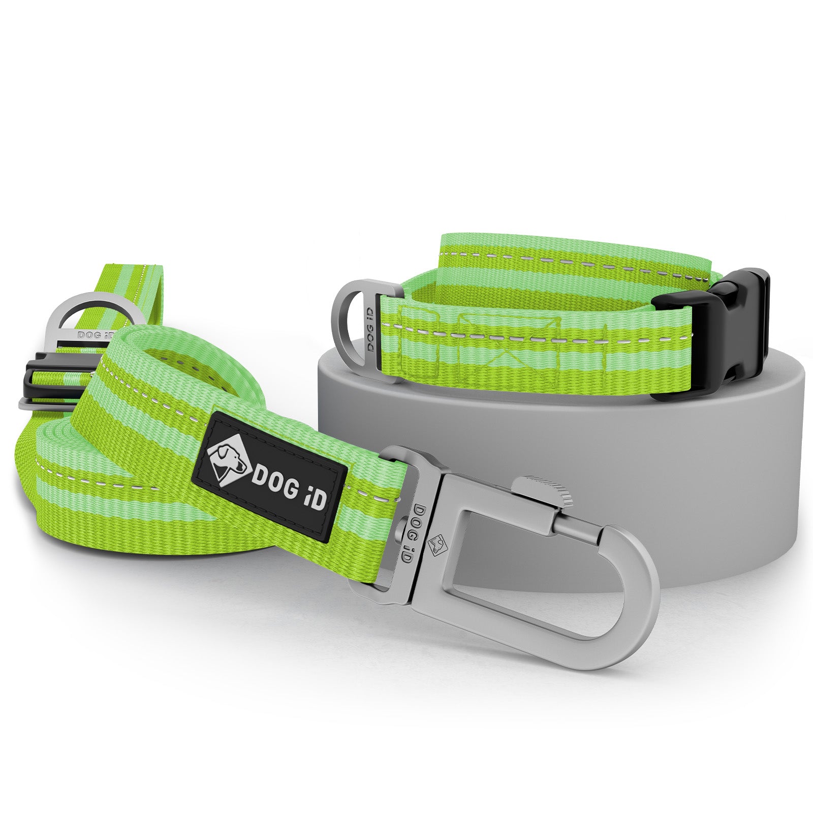 Collar + Leash Hi-Viz Green Small