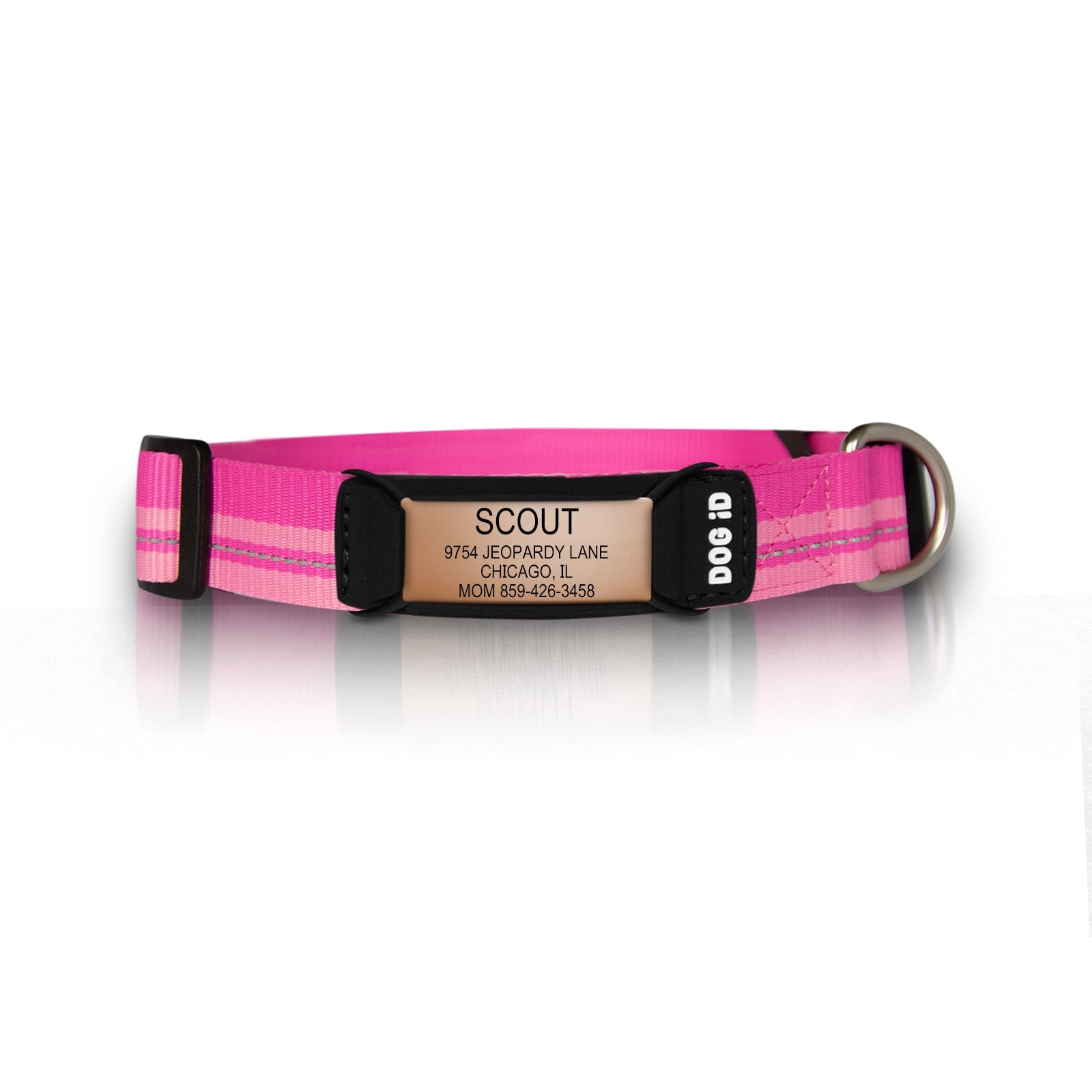 Rock Solid Collar ID ID Small Rose Gold Pink