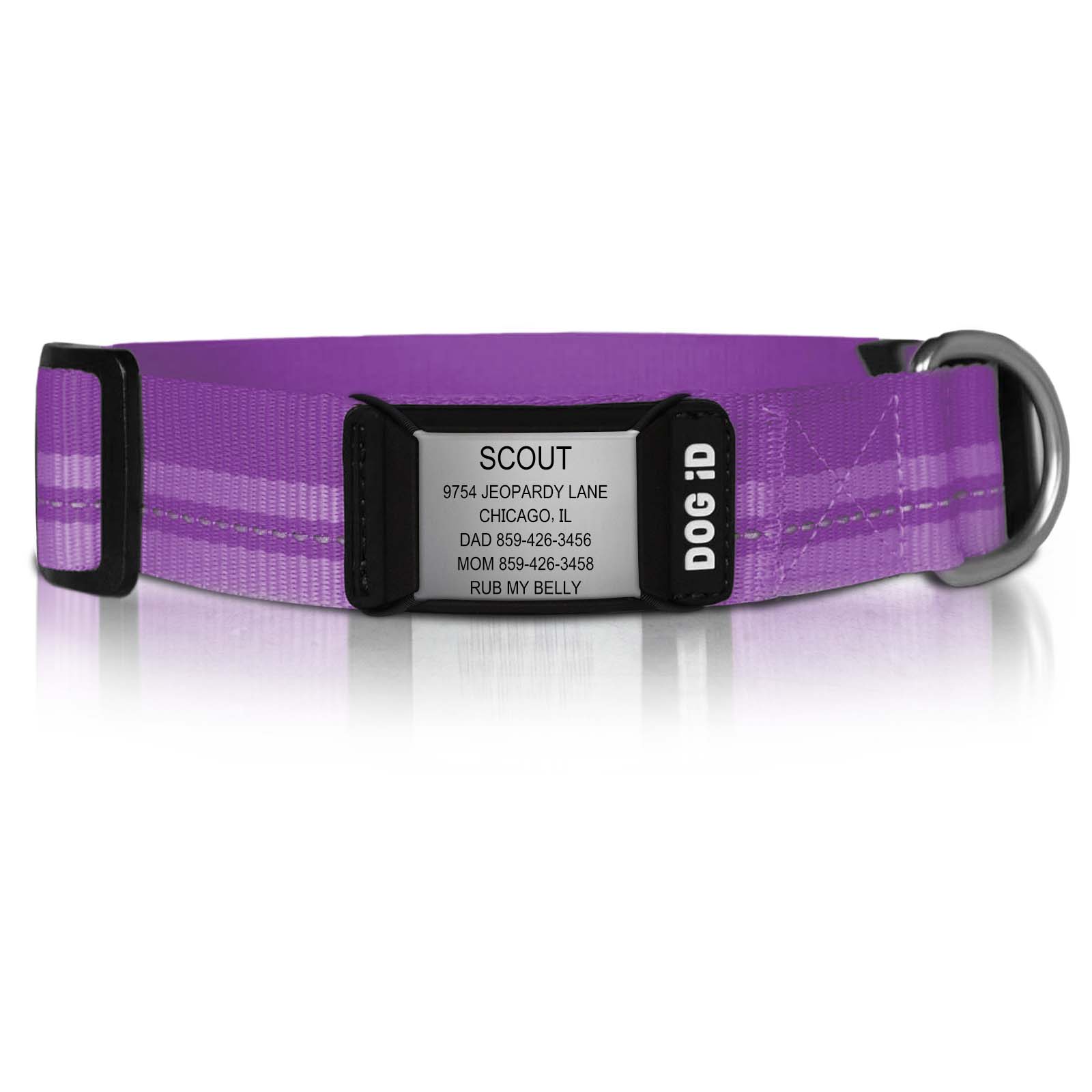 Rock Solid Collar ID ID X-Large Slate Violet